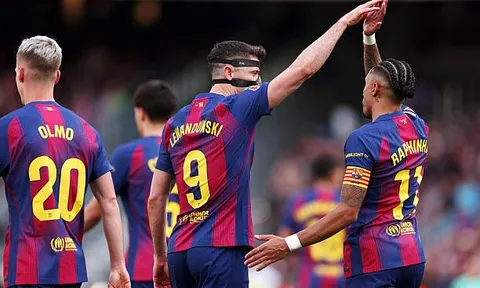 Chấm điểm Barcelona: Hai thái cực Raphinha - Lewandowski