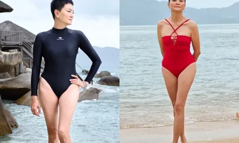 Bà ngoại U60 khoe dáng với bikini khiến dân tình "đỏ mặt": Hoá ra là cô giáo nổi tiếng Hà Nội, đã sinh 4 con