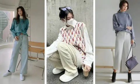 Công thức “áo crop top + quần ống rộng” giúp tôn dáng trong mùa xuân