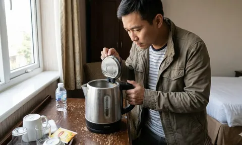 Ấm đun nước trong phòng khách sạn có thật sự sạch? Nhiều người bắt đầu kiểm tra trước khi dùng