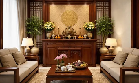 Ban thờ đặt ở phòng khách: 7 điều cần đặc biệt chú ý để tránh phạm kỵ phong thủy