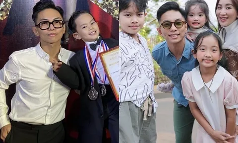 Phan Hiển ngỡ ngàng khi con trai "lớn nhanh như thổi" nay thành "đối thủ", Khánh Thi cảm ơn chồng vì quý tử giỏi giang