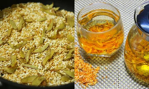 Cách uống nước gạo rang gừng thải độc, tiêu mỡ, giảm cân nhanh