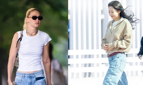 Quần jeans cạp trễ quay lại đường đua thời trang năm 2026