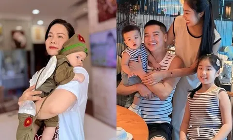 2 con sao Việt theo họ mẹ: Ái nữ lai nhà Nhật Kim Anh đi học từ sớm, Quang Minh và vợ trẻ có tổ ấm mới