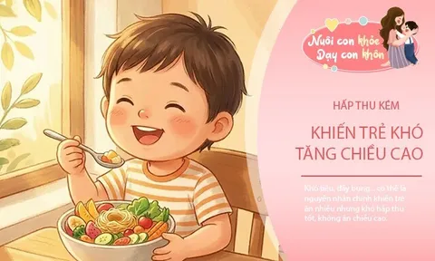 Con ăn nhiều mà sau Tết đo chiều cao cân nặng không tăng? Mẹ đang bỏ qua "chìa khóa hấp thu"