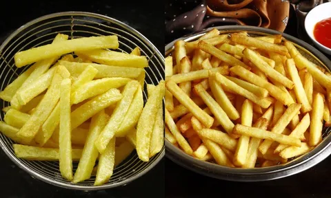 Mẹo chiên khoai tây giòn rụm, để nguội cũng không bị ỉu