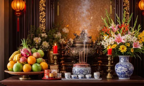 Vì sao bình hoa thắp hương thường đặt bên trái ban thờ? Lý do ít người hiểu đúng