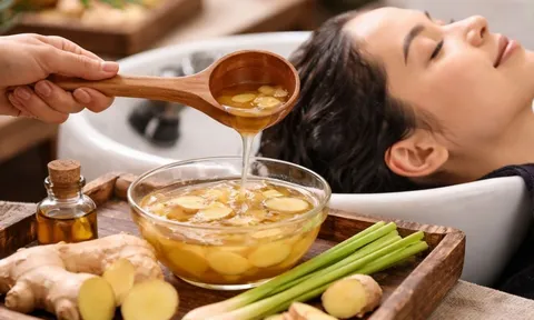 Cách gội đầu bằng gừng tươi để giúp giảm gàu, thư giãn da đầu và kích thích mọc tóc