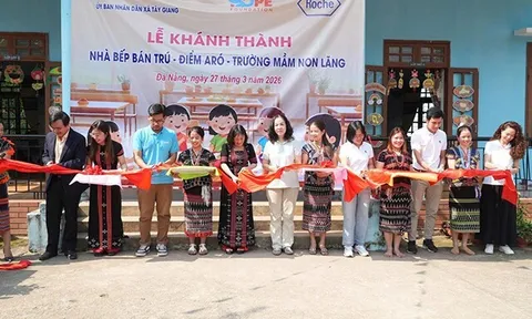 Roche hỗ trợ xây bếp bán trú xã vùng biên giới