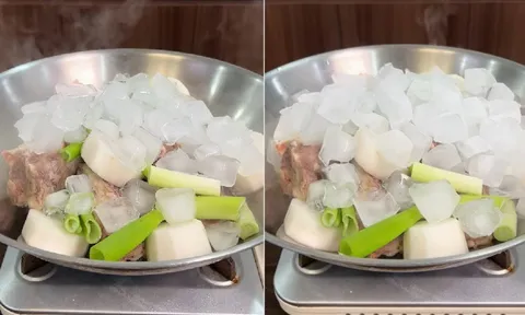 Tại sao khi nên thêm vài viên đá lạnh vào nồi nước hầm xương?