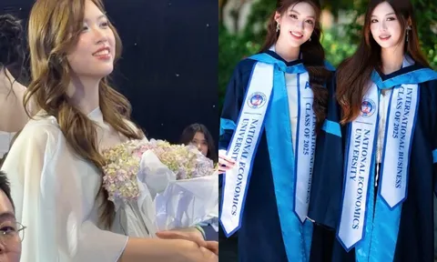 Chị gái sinh đôi của Miss World Vietnam Phương Oanh đẹp "chấp" cam thường, nhan sắc "bất phân thắng bại" với cô em Hoa hậu