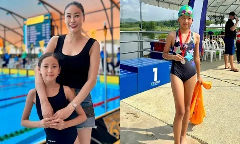 Con sao Việt thi bơi lội: Ái nữ nhà Hà Kiều Anh giải nhất trường quốc tế, con gái Bình Minh sang nước ngoài "gom" huy chương