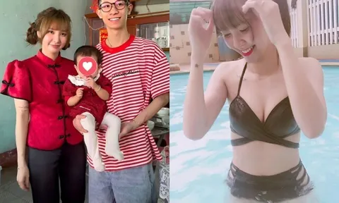 Lấy chàng tuyển thủ quốc gia Việt Nam kém 9 tuổi, hot girl Ngân Sát Thủ bí mật sinh con giờ dáng đẹp nõn nà