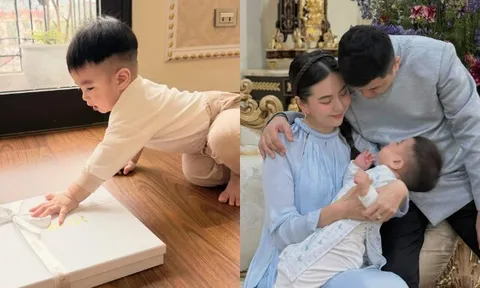 Con trai Mai Ngọc chưa tròn 1 tuổi đã được đập hộp đồ hiệu, cuộc sống thiếu gia "từ trong trứng", ở biệt thự như lâu đài