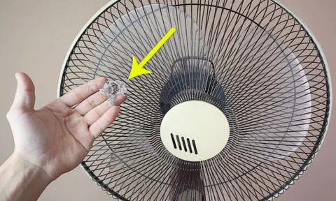 Mẹo làm sạch quạt điện không cần tháo khung, chỉ 5 phút là sạch bong như mới