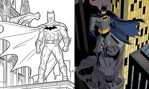 Tranh tô màu Batman cho bé mầm non vừa chơi vừa rèn luyện trí thông minh