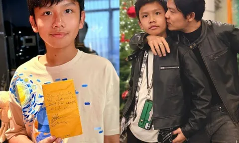 Nguyễn Văn Chung được quý tử duy nhất viết thư tay chúc mừng sinh nhật, dòng chữ ngắn nhưng đầy xúc động