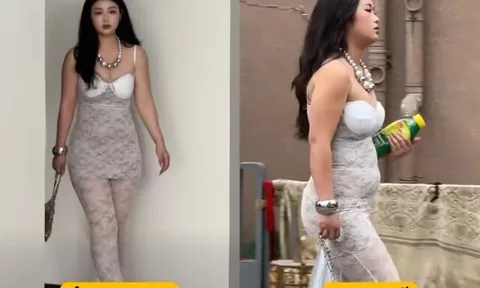 Đu trend ăn mặc như các hot girl mạng, cô gái nhận cái kết "đi vào lòng đất" khiến người xem phì cười