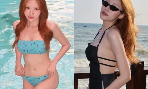 Em gái Trấn Thành diện bikini khoe dáng "nét căng" sau giảm 12kg, được khen giống Triệu Lộ Tư
