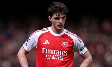 Rice cùng 4 sao Arsenal vắng tập trước trận Sporting