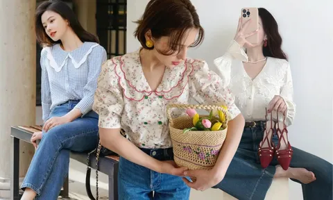 Sơ mi cổ Peter Pan: Item “trẻ hóa” phong cách được yêu thích trở lại