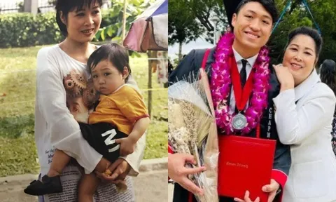 NSND Hồng Vân khoe ảnh lúc nhỏ của con trai duy nhất, nay quý tử tốt nghiệp 2 trường ở Mỹ, về nước làm Phó Giám đốc