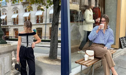 4 kiểu áo phụ nữ Pháp thường diện cùng quần ống suông để giữ vẻ thanh lịch