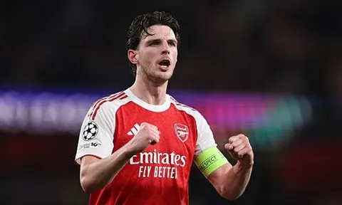Declan Rice tuyên bố Arsenal không quan tâm đến dư luận