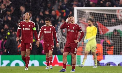 Thảm họa chiến thuật trước PSG đánh sập tham vọng của Liverpool