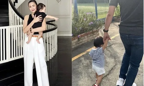 Tăng Thanh Hà hiếm hoi khoe cận dung mạo nhóc tỳ thứ 3