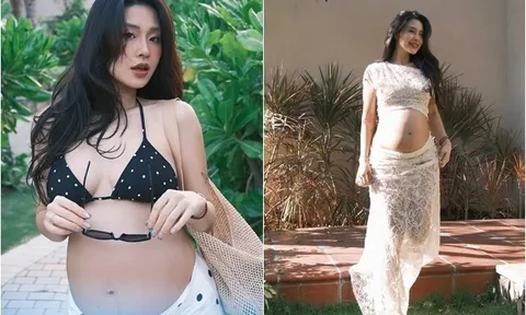 Bà bầu hot nhất nhì showbiz Việt hiện tại sắp đến kỳ "vỡ chum" vẫn siêu gợi cảm với bikini