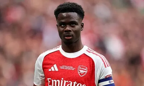 Arsenal mất Bukayo Saka ở đại chiến Man City