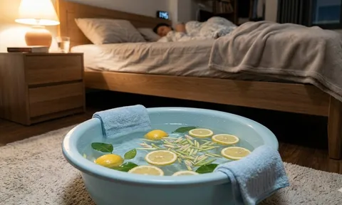 Cách giảm khô da, khô họng khi ngủ điều hòa chỉ với một chậu nước