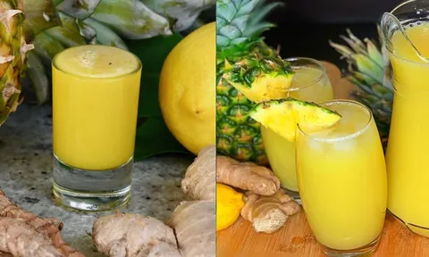 Cách uống nước dứa gừng làm sạch ruột, giúp giảm cân nhanh, eo thon gọn