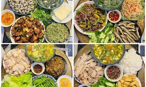 Mẹ đảm Nghệ An chia sẻ hơn 20 mâm cơm nhà ngon miệng, đủ chất, nhìn mà thèm