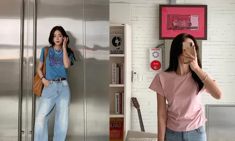 Áo thun và quần jeans: Công thức tối giản giúp phong cách mùa hè luôn trẻ trung