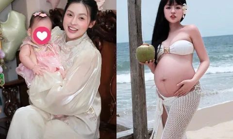 Hot girl Gia Lai xưa gây sốt khi mặc bikini khoe bụng bầu sắp "vỡ chum", đi đẻ chồng mang sổ đỏ đến tận phòng sinh "thưởng nóng"