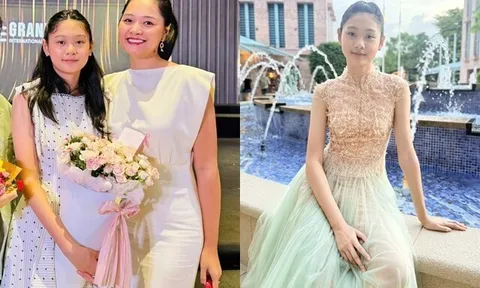 Con gái lai của Hương Giang cao gần bằng bố người Trung Quốc, gương mặt là "bản sao" của mẹ, chuẩn tiểu thư mê nghệ thuật