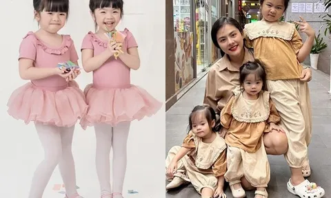 Văn Trang đưa 2 "tiểu công chúa" 5 tuổi lên sân khấu nối nghiệp mẹ, cặp chị em ngày càng dạn dĩ, tính cách trái ngược