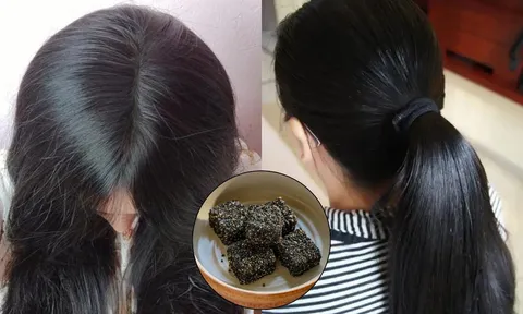 Cách ăn bột mè đen (vừng đen) giúp tóc dày, ngăn bạc tóc, U50 tóc vẫn đen bóng