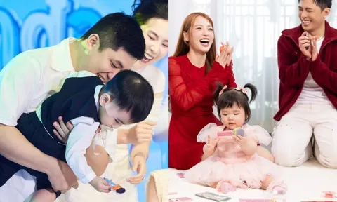 Con sao Việt bốc micro trong ngày thôi nôi: Quý tử nhà Mai Ngọc "nối nghiệp" mẹ MC, Puka mong ái nữ đừng hát giống mình