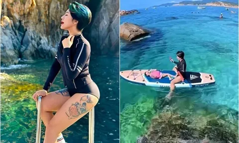 "Nữ giang hồ" trên VTV đời thực là mẹ đơn thân cá tính, cảnh đi chơi biển mà làm nhiều người nghẹn ngào, cảm phục