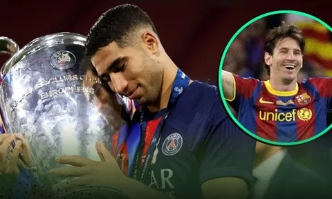 Messi, Ronaldo và 2 cầu thủ có cùng ''chiến tích'' với Hakimi mùa này