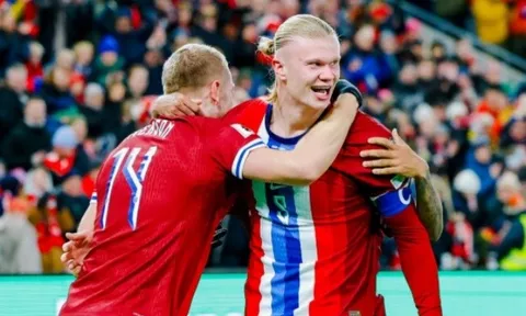 Song tấu Haaland - Sorloth bùng nổ, Na Uy tiến gần vé dự World Cup 2026