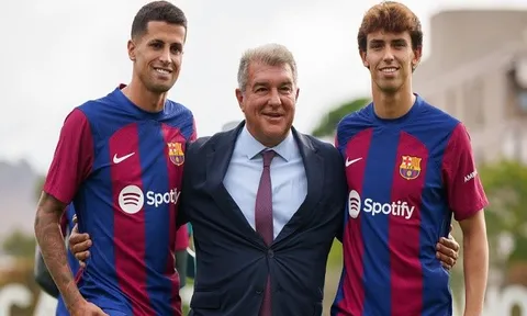 Laporta lên tiếng, rõ tương lai của bộ đôi người Bồ tại Barca