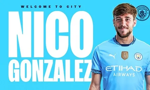 CHÍNH THỨC: Nico Gonzalez gia nhập Man City