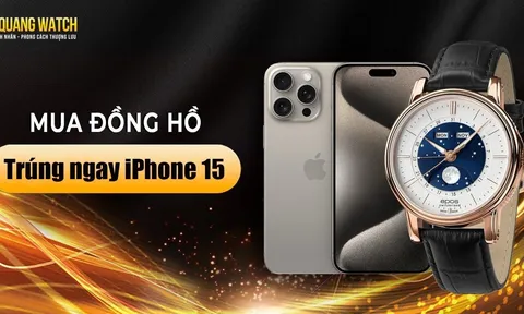 Dành tặng iPhone cho khách hàng và giảm đến 40% khi mua đồng hồ tại Đăng Quang Watch