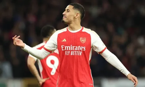 William Saliba đặt mục tiêu cho Arsenal