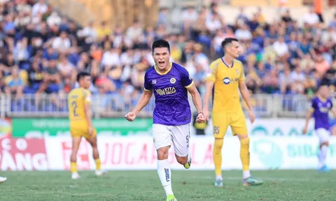 Tuấn Hải lóe sáng, Hà Nội FC vẫn phải chia điểm trên sân Vinh